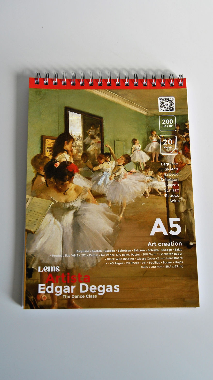 Artista Edgar Degas - The Dance Class 200 Gr. A5 Eskiz Defteri