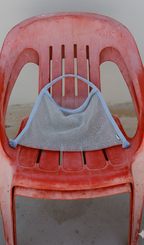Silver - Baby Blue Mesh Bag