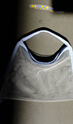 Silver - Baby Blue Mesh Bag