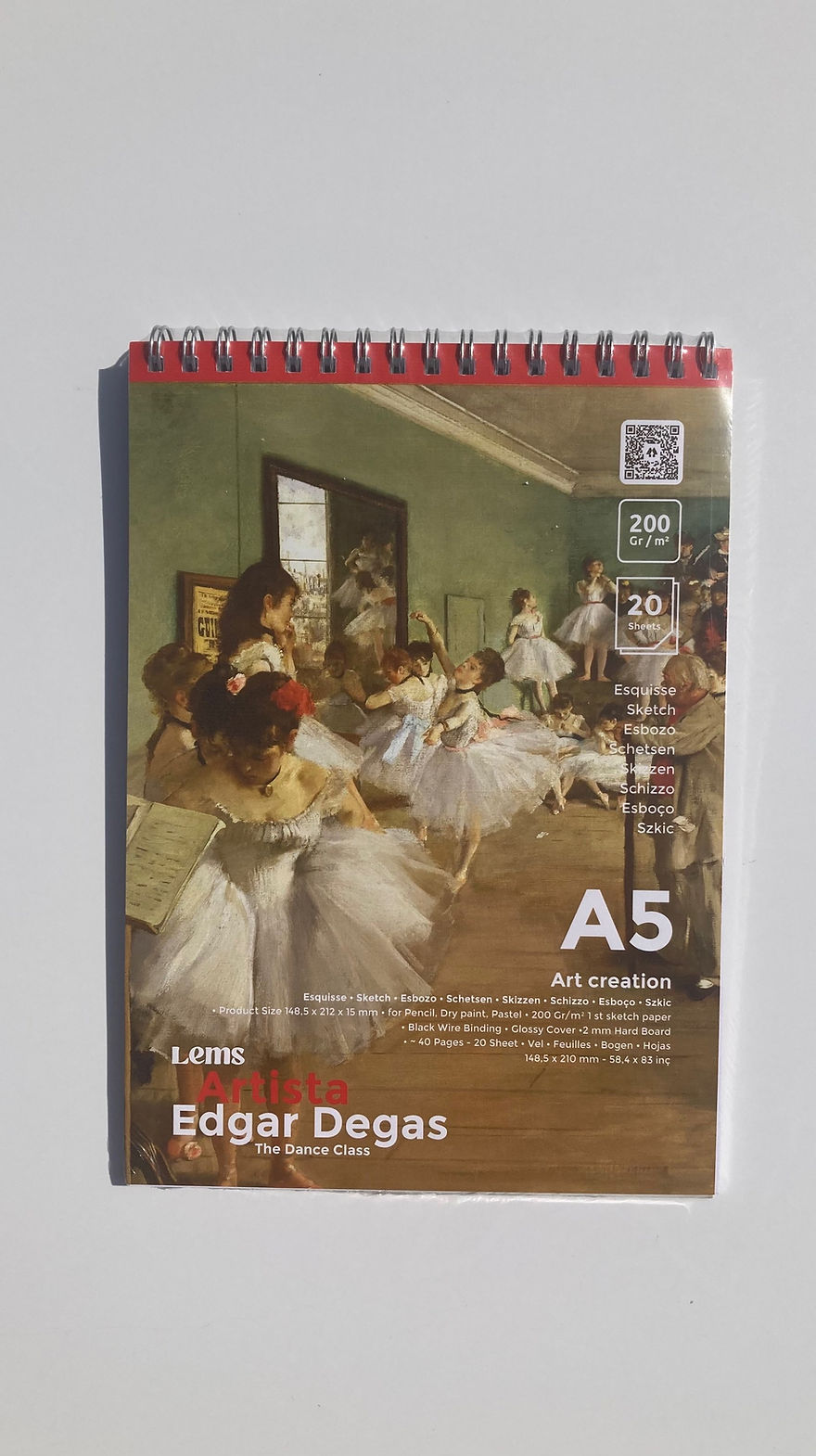 Artista Edgar Degas - The Dance Class 200 Gr. A5 Eskiz Defteri