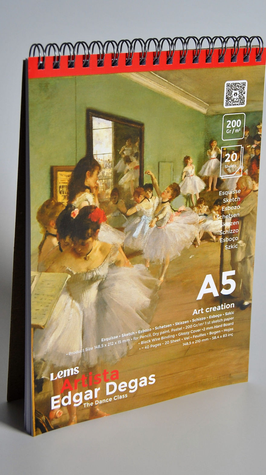 Artista Edgar Degas - The Dance Class 200 Gr. A5 Eskiz Defteri