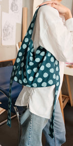 July Cotton Shoulder Bag Apple