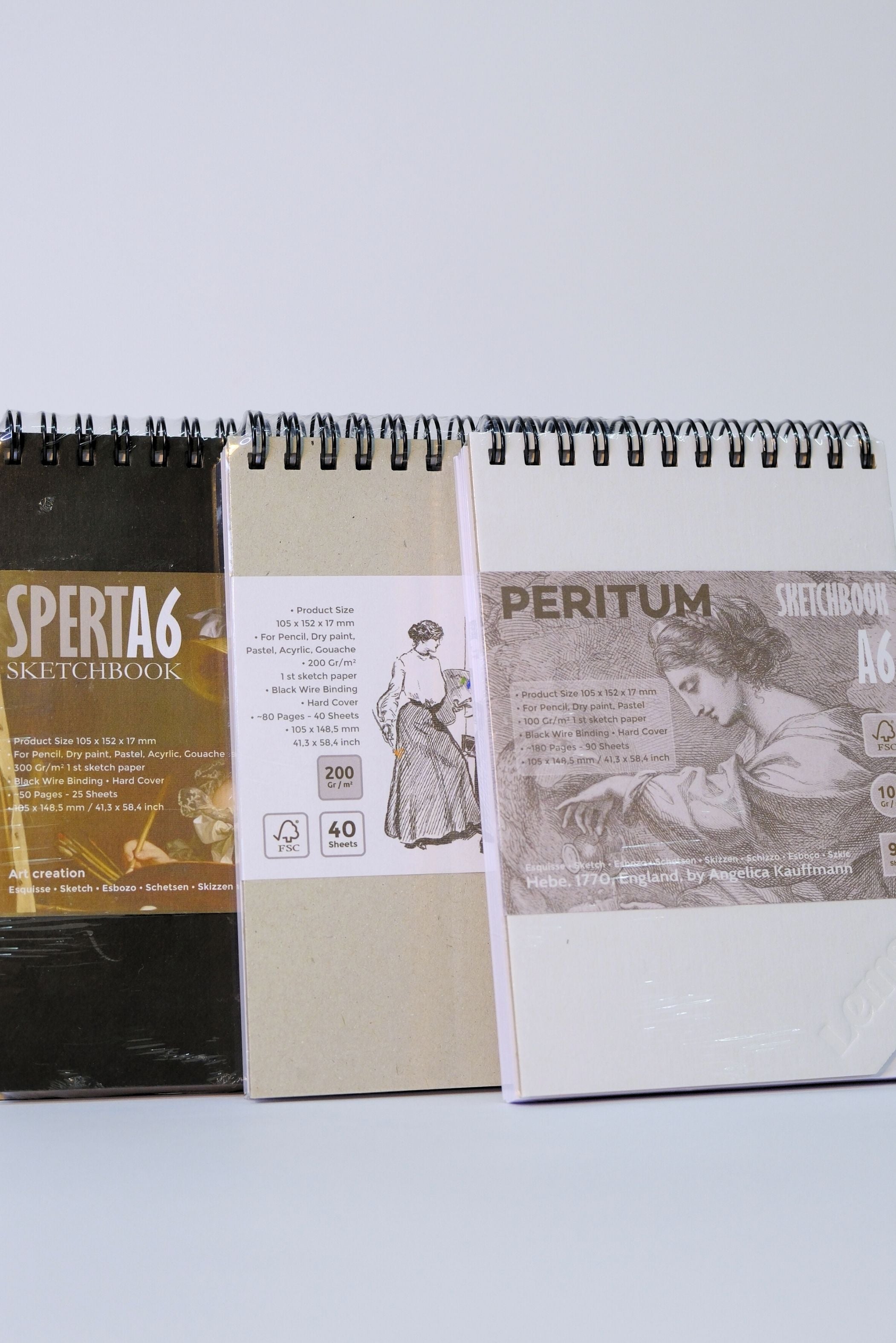 Sperta, Peritum ve Experto A6 200gr, 300gr, 100gr Eskiz Defterleri SET