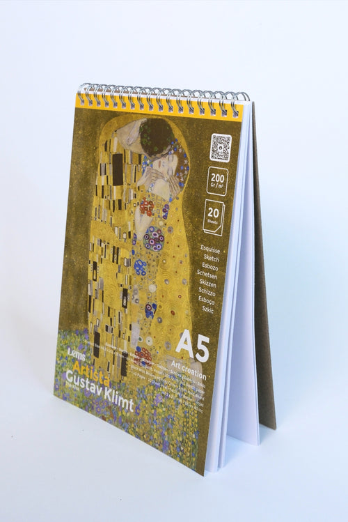 Artista Gustav Klimt - The Kiss 200 Gr. A5 Eskiz Defteri