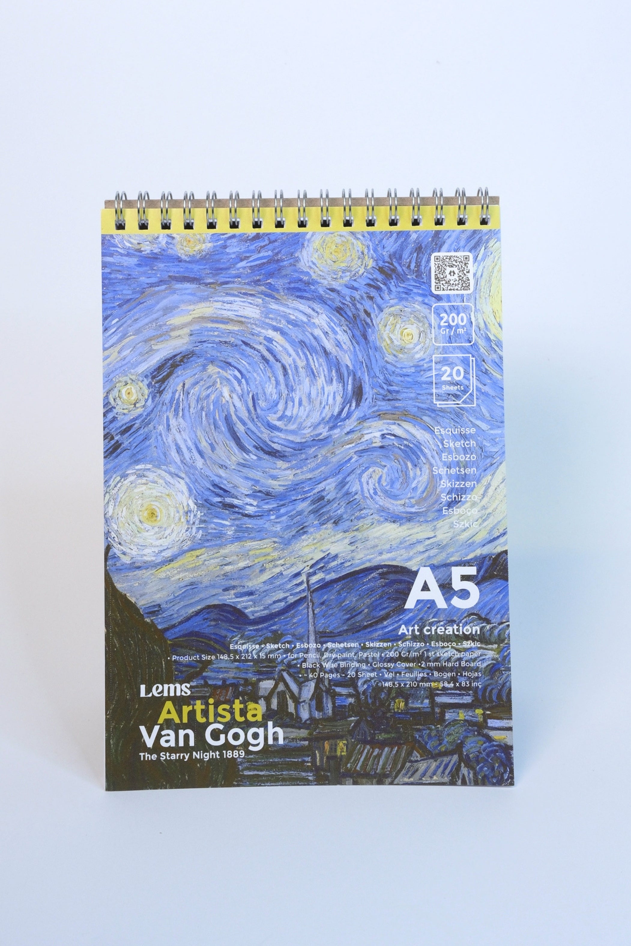 Artista Van Gogh Starry Night A5 200 Gr. Eskiz Defteri