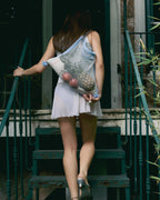 Silver - Baby Blue Mesh Bag / Pamuk File Çanta