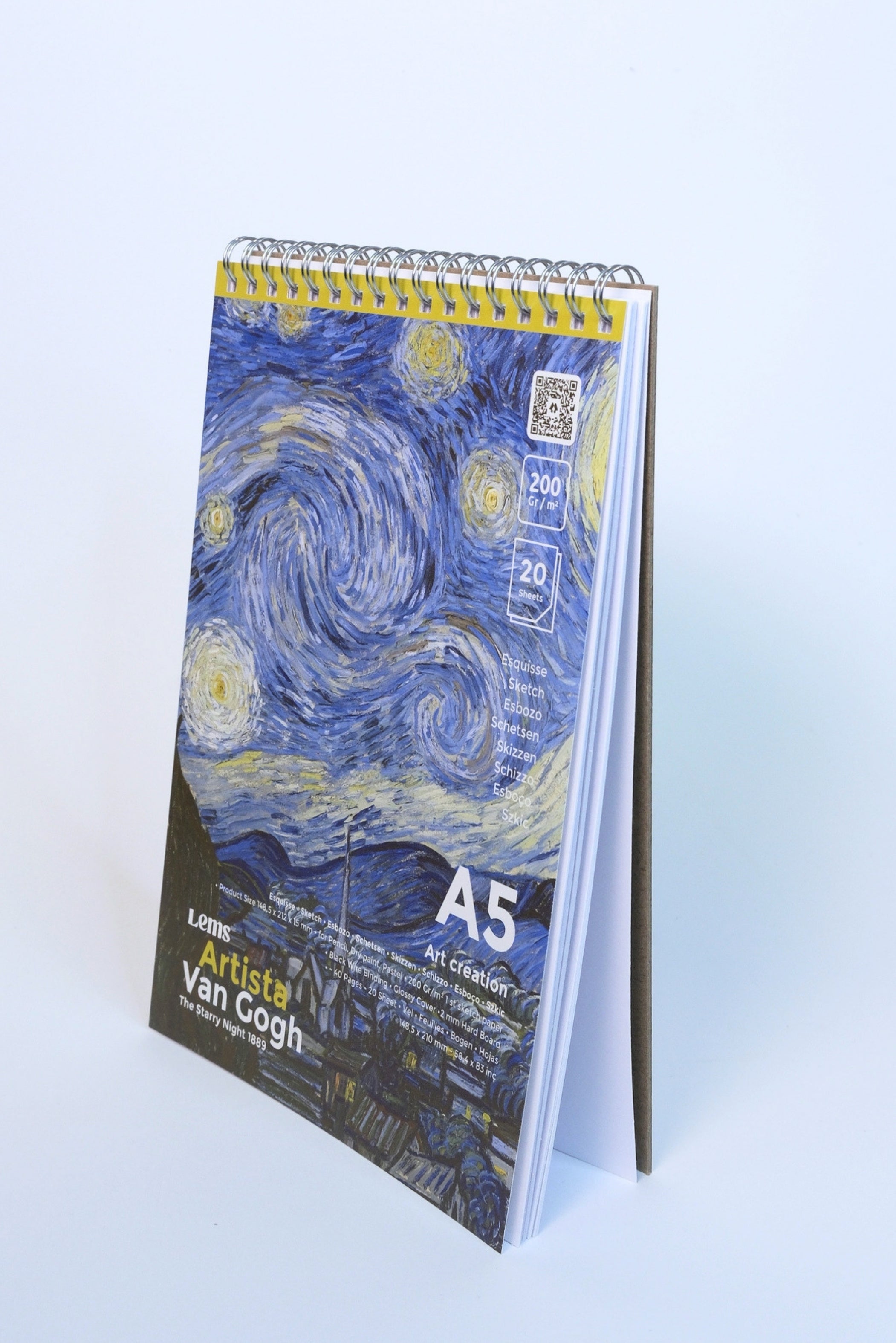 Artista Van Gogh Starry Night A5 200 Gr. Eskiz Defteri