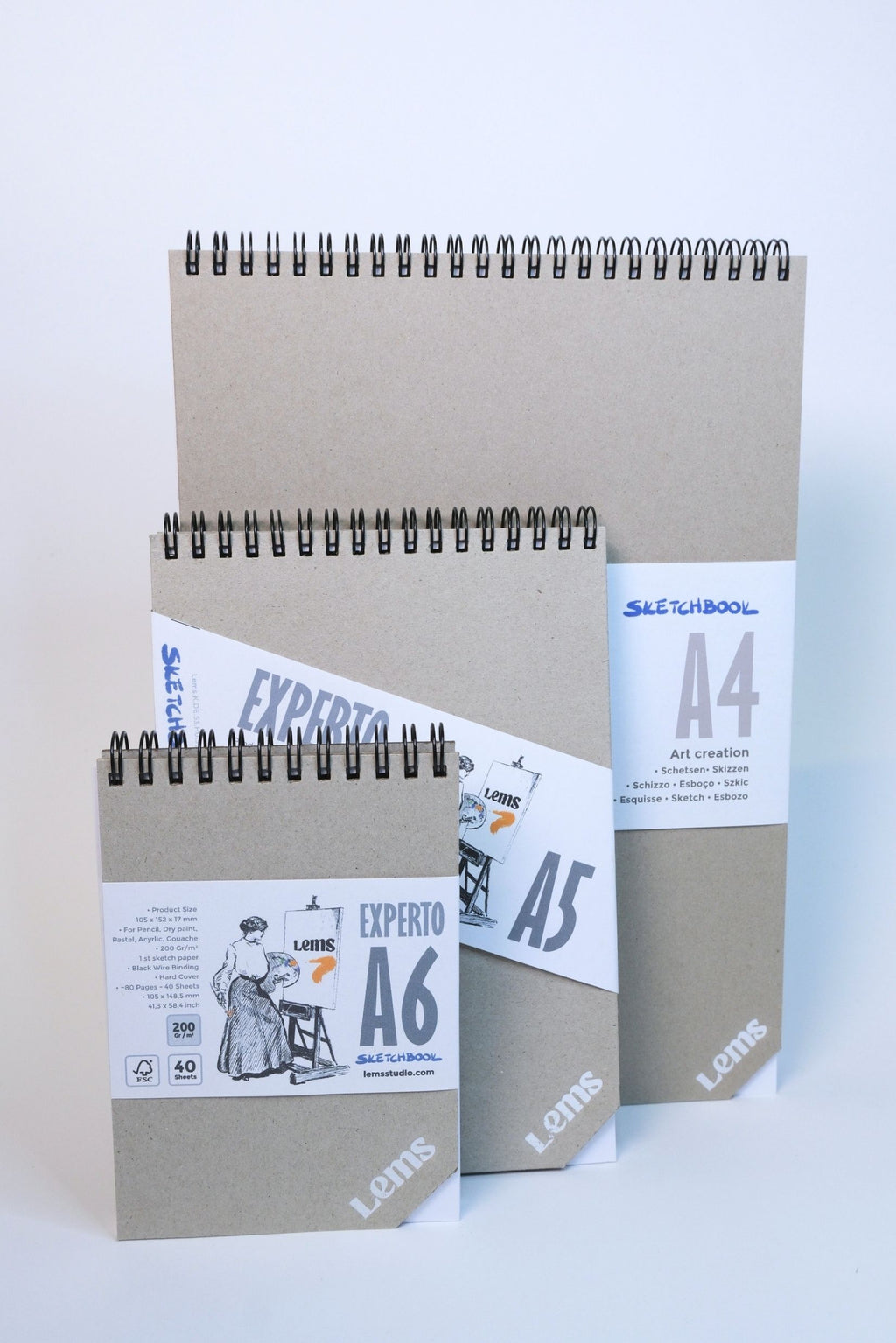 EXPERTO 3lü Set A5-A4-A6 Eskiz Defteri