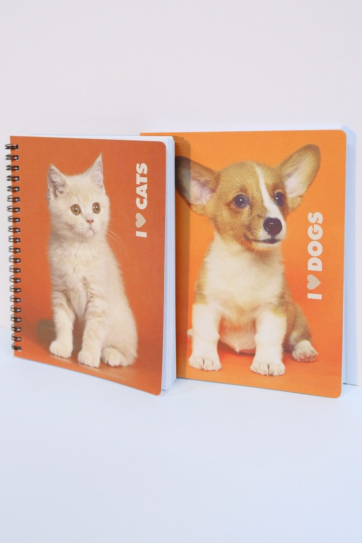 I LOVE CATS ve I LOVE DOGS 2li SET Noktalı İnce Kapak Notebook