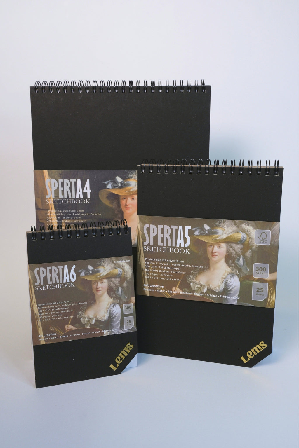 Sperta 300gr. 3lü Set Eskiz defteri