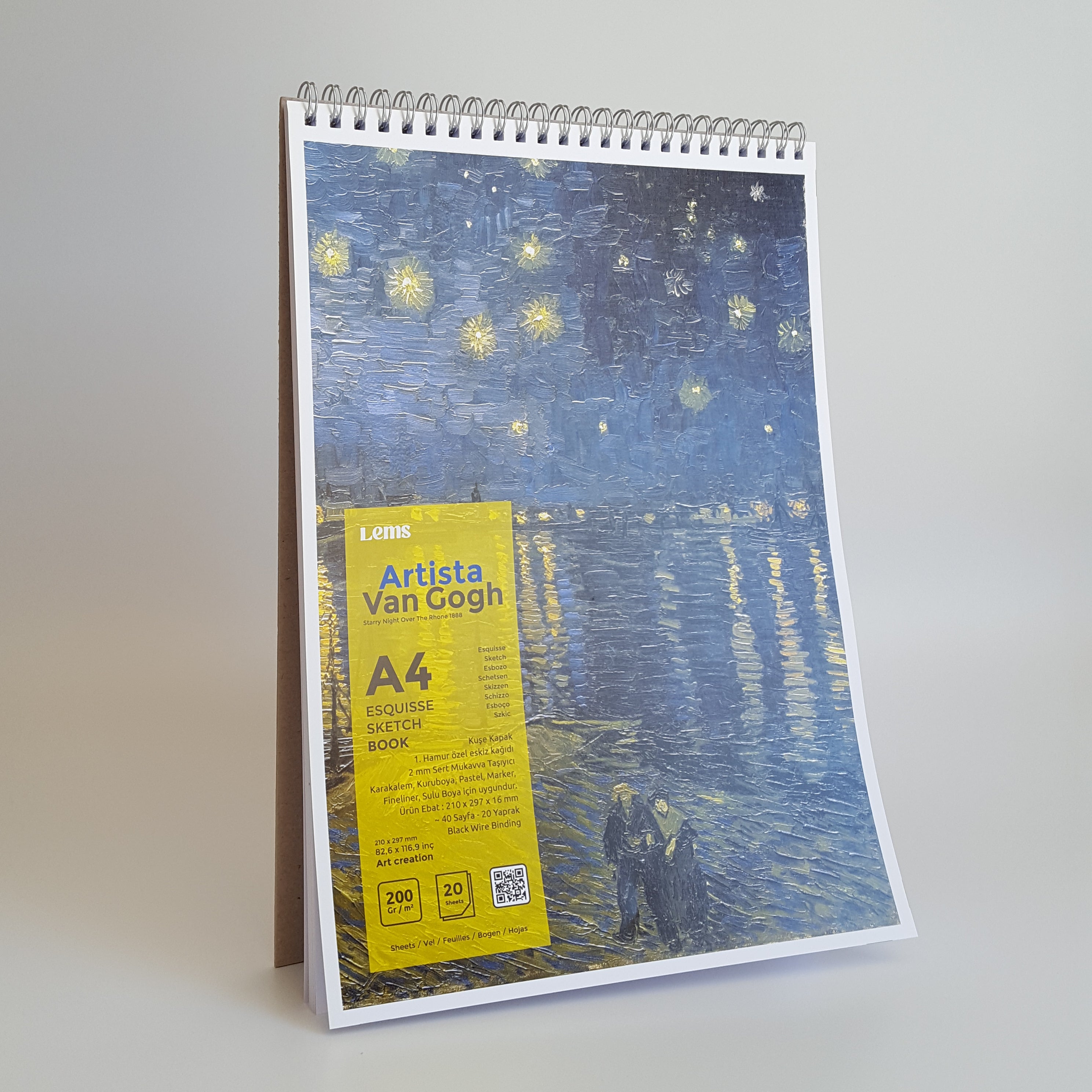 Artista Van Gogh A4 200gr 3'lü SET Eskiz Defterleri
