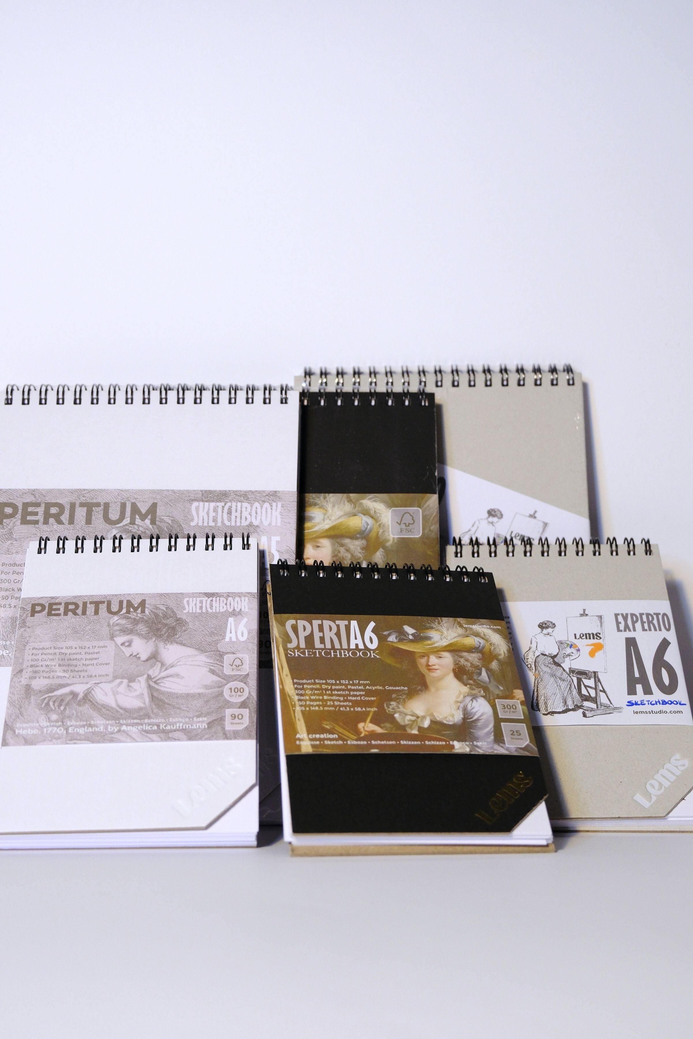 Sperta, Peritum ve Experto A5-A6 200gr, 300gr, 100gr Eskiz Defterleri SET