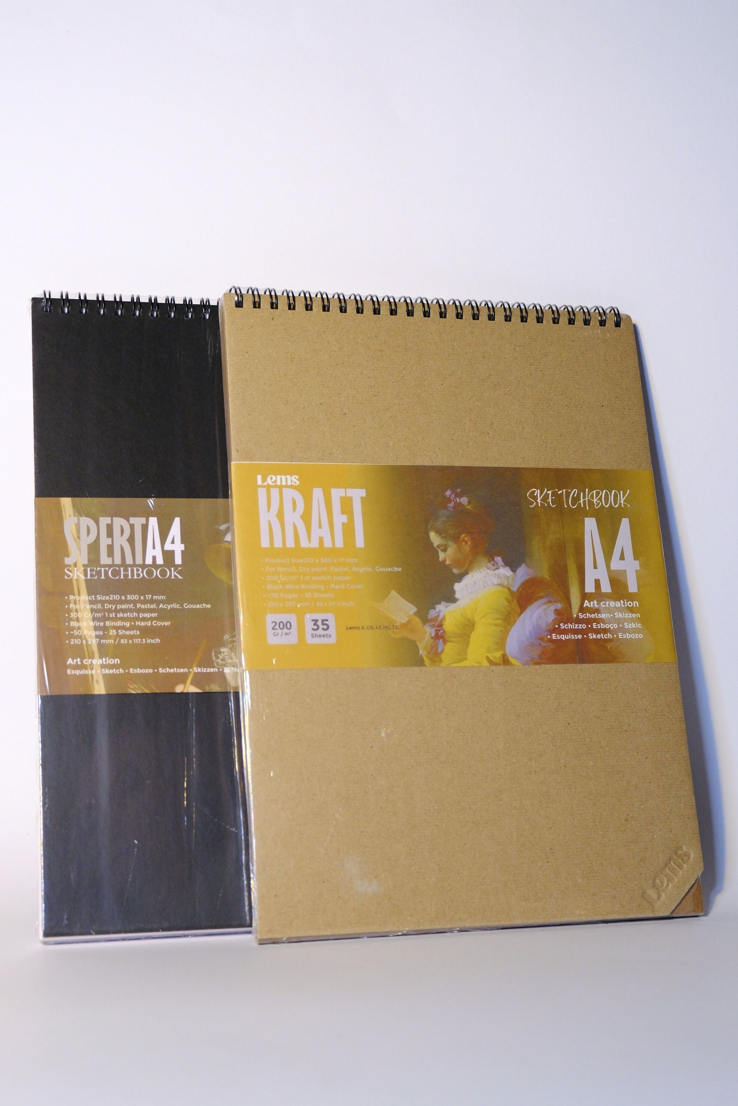 Kraft A4 - Sperta A4 Eskiz Defteri 2li SET