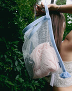 Silver - Baby Blue Mesh Bag / Pamuk File Çanta
