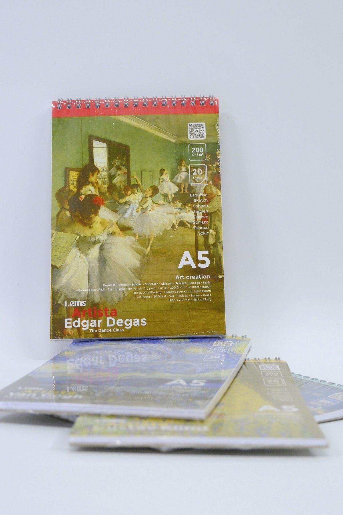 Artista A5 4'lü Set - Mona Lisa, Monet, Degas, Klimt Eskiz Defterleri Sketchbooks