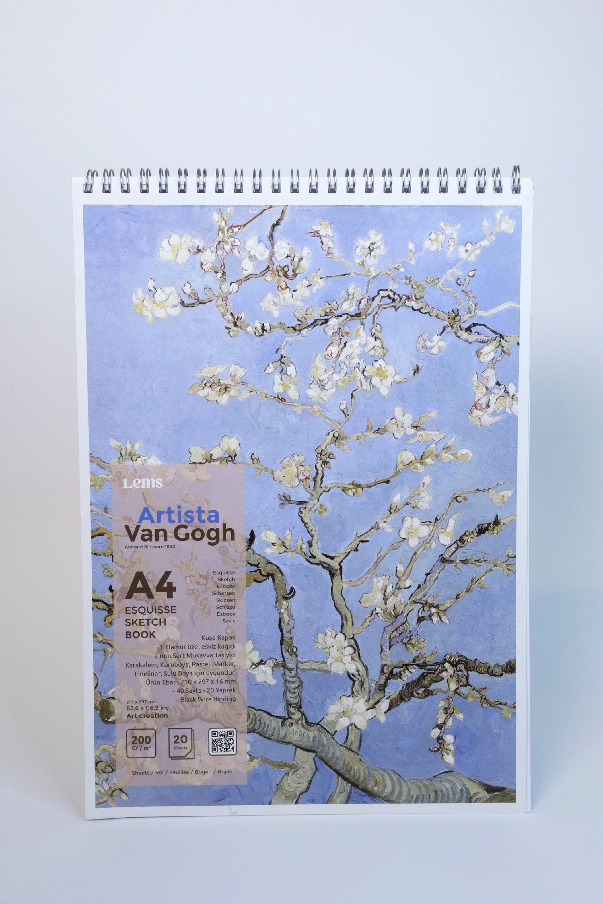 Artista Van Gogh - Almond Blossom A4 200gr. Eskiz Defteri
