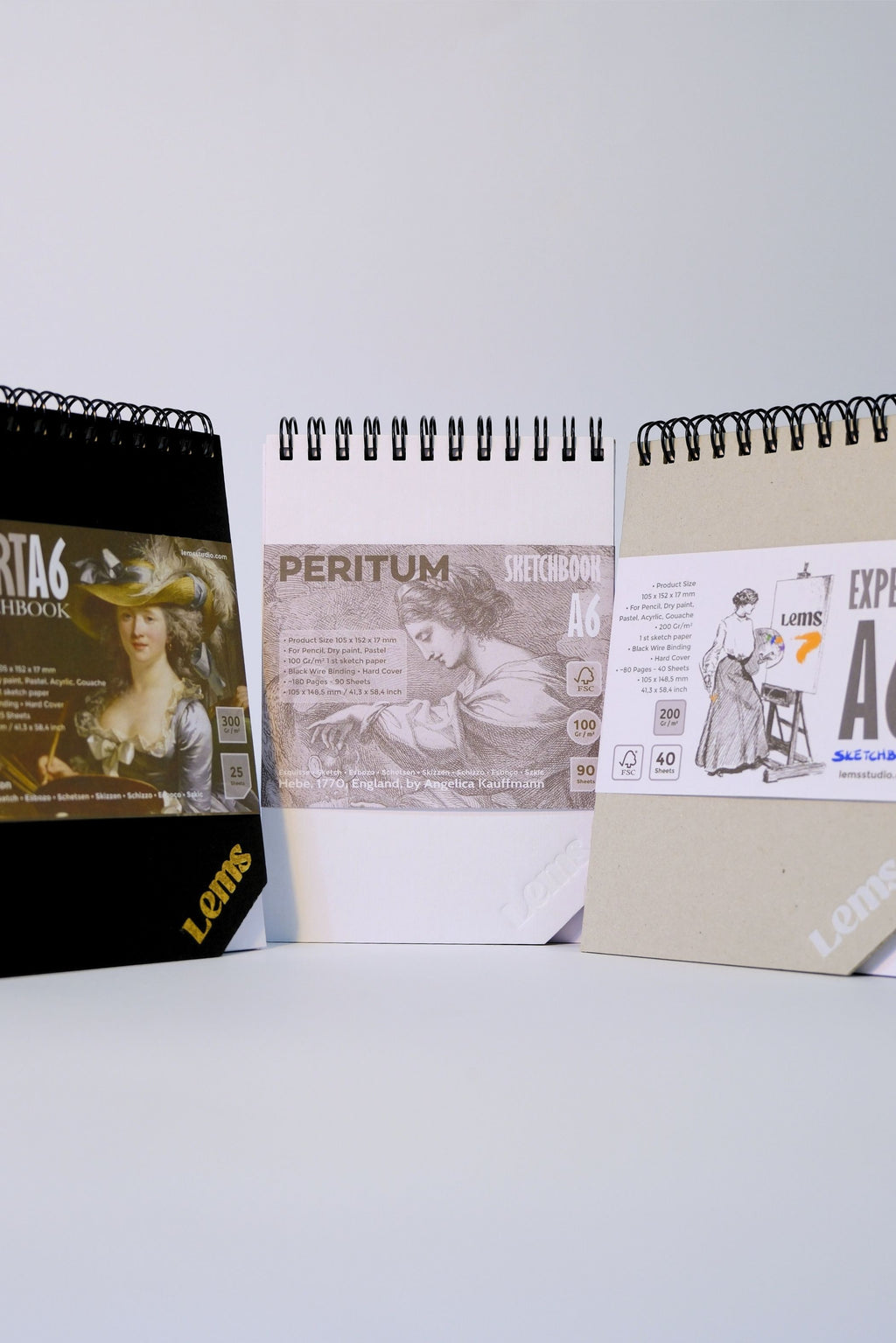 Sperta, Peritum ve Experto A6 200gr, 300gr, 100gr Eskiz Defterleri SET