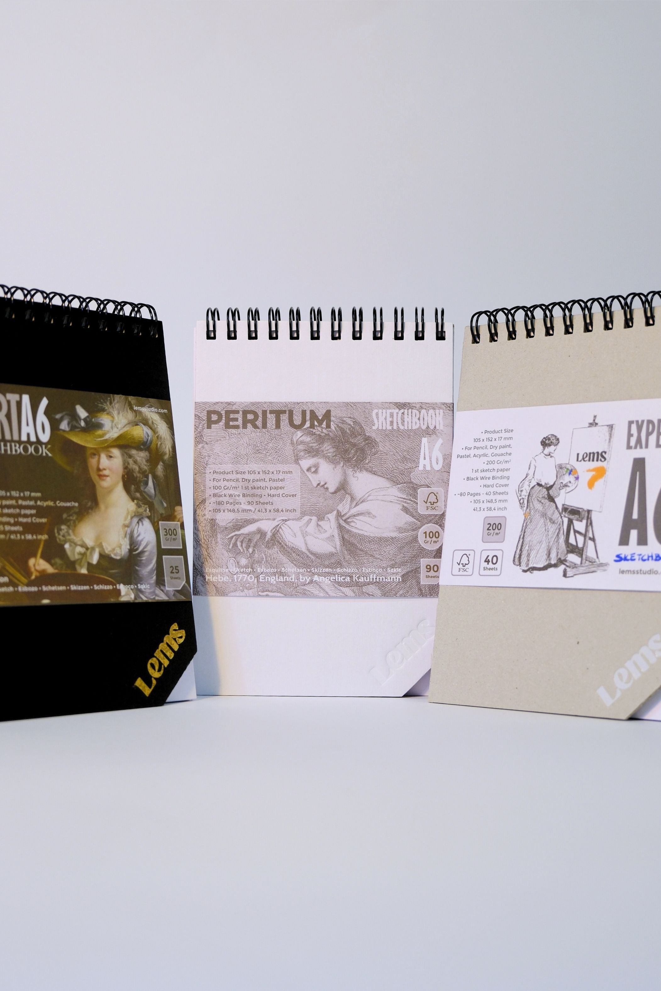 Sperta, Peritum ve Experto A6 200gr, 300gr, 100gr Eskiz Defterleri SET