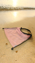 Khaki - Light Pink Mesh Bag