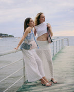 Silver - Baby Blue Mesh Bag / Pamuk File Çanta