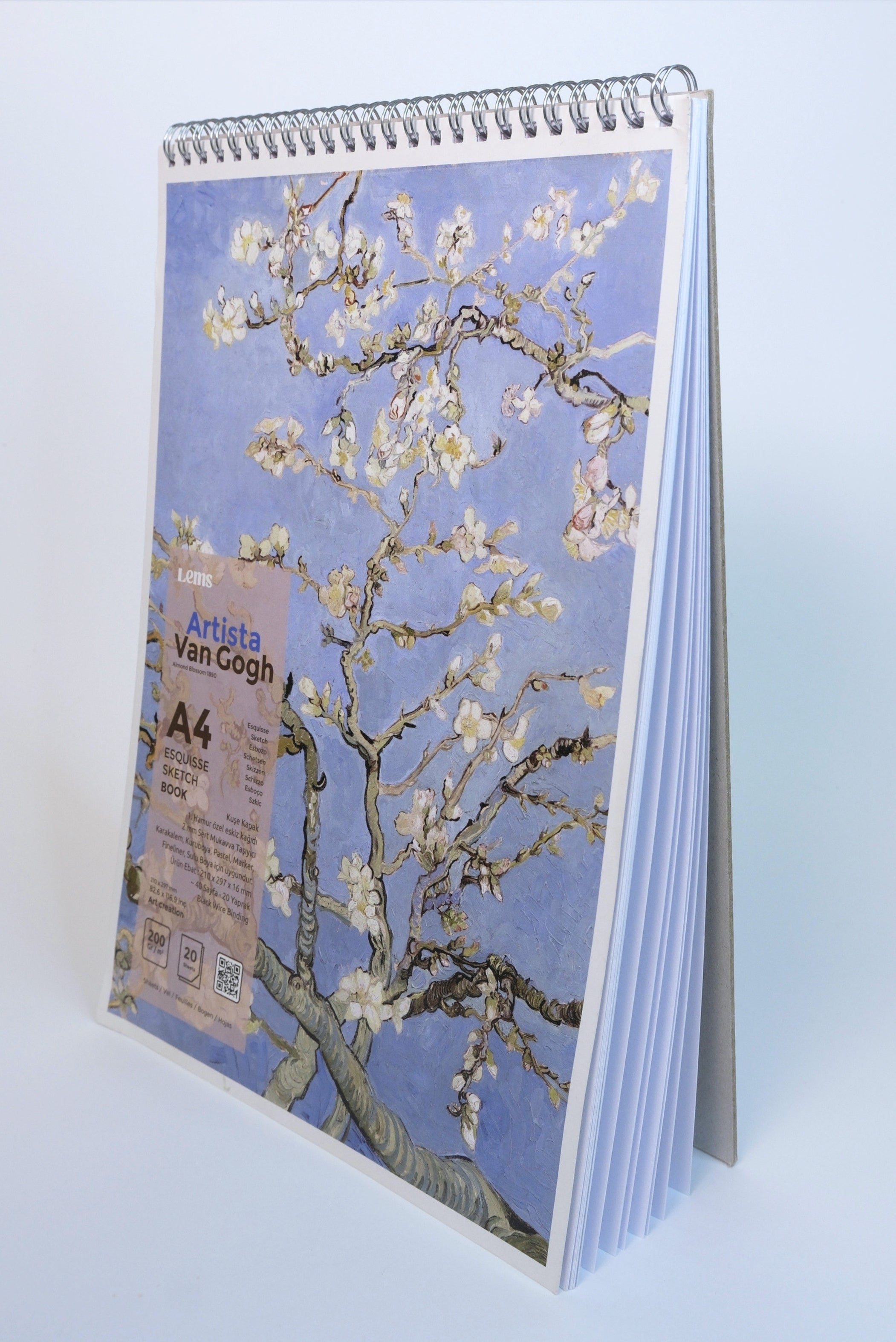 Artista Van Gogh - Almond Blossom A4 200gr. Eskiz Defteri