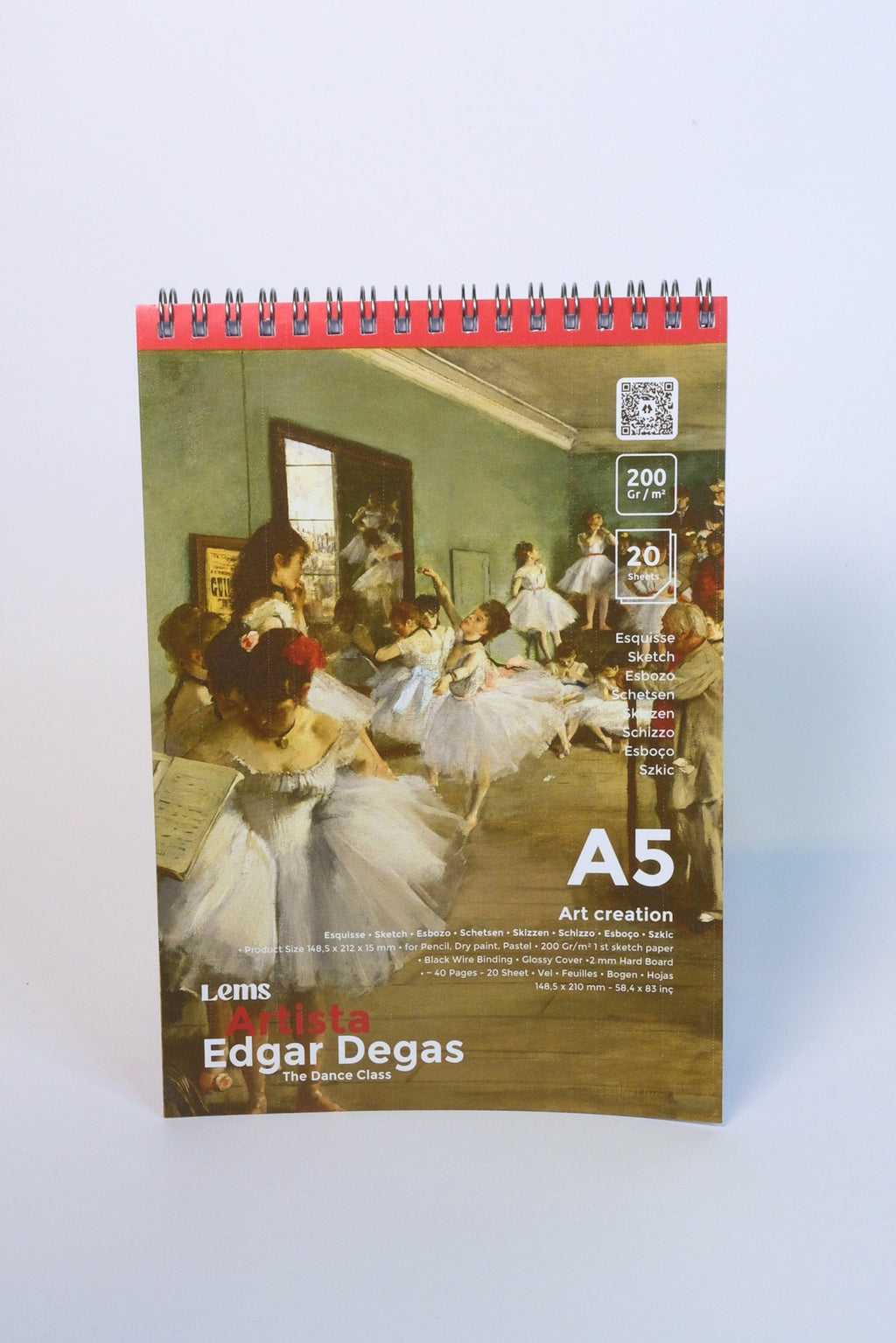 Artista Edgar Degas - The Dance Class 200 Gr. A5 Eskiz Defteri