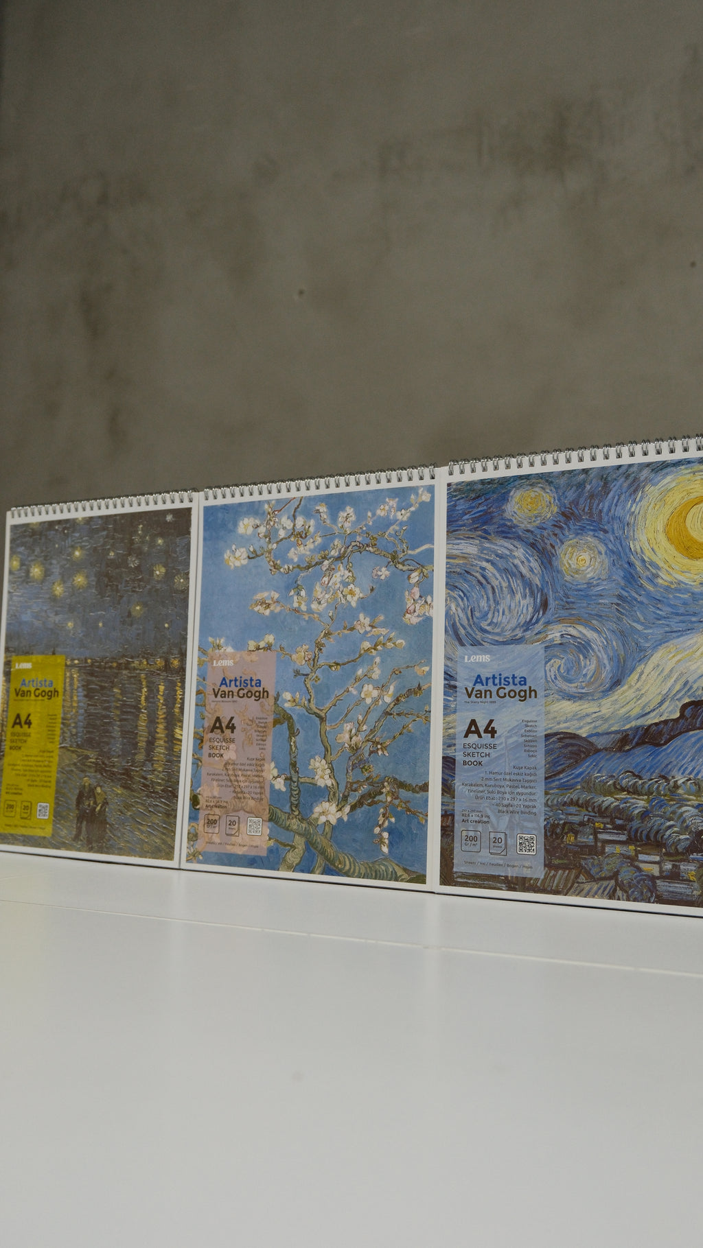 Artista Van Gogh A4 200gr 3'lü SET Eskiz Defterleri