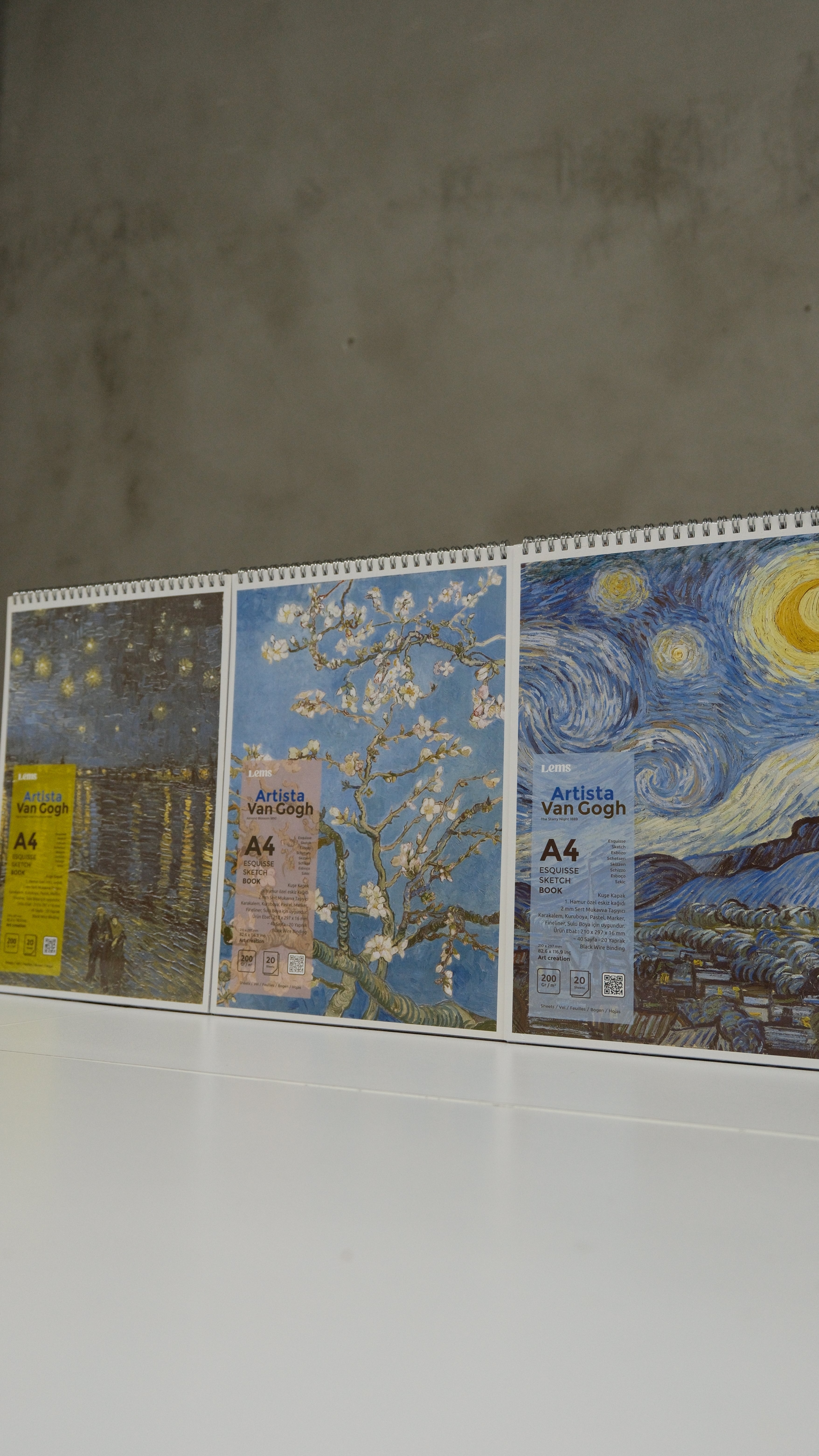 Artista Van Gogh A4 200gr 3'lü SET Eskiz Defterleri