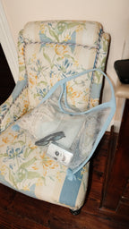 Silver - Baby Blue Mesh Bag / Pamuk File Çanta