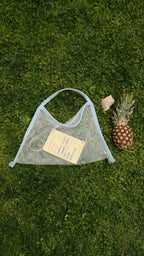 Silver - Baby Blue Mesh Bag / Pamuk File Çanta