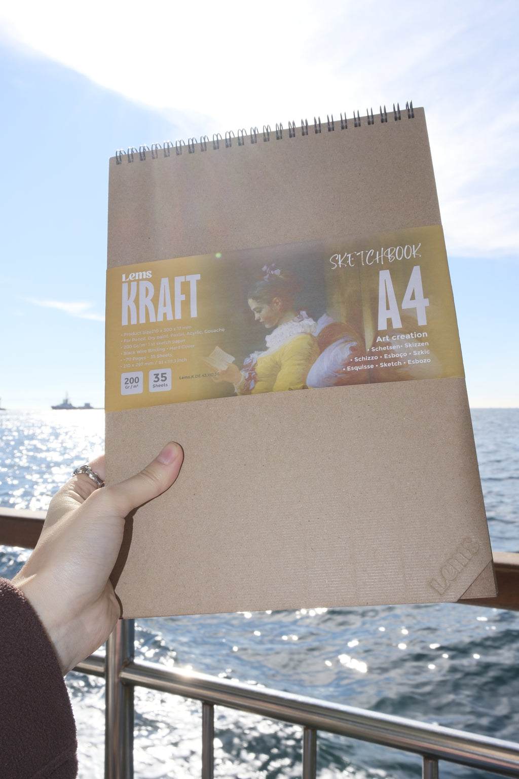 Kraft A4 200gr Eskiz Defteri Sketchbook