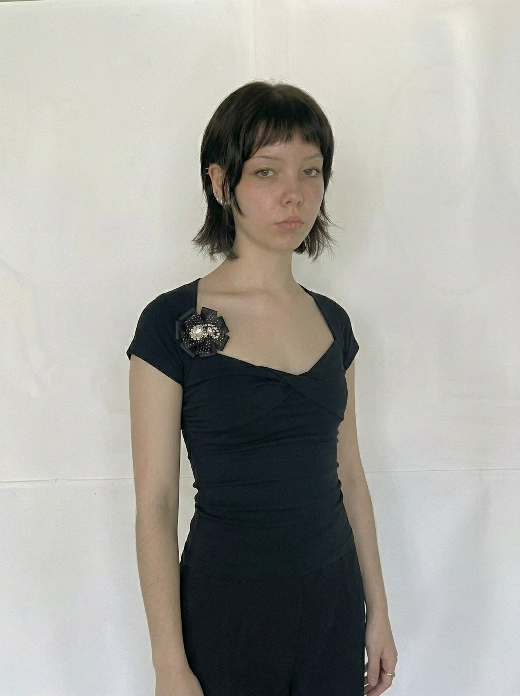 Polka Dot Rosette Brooch