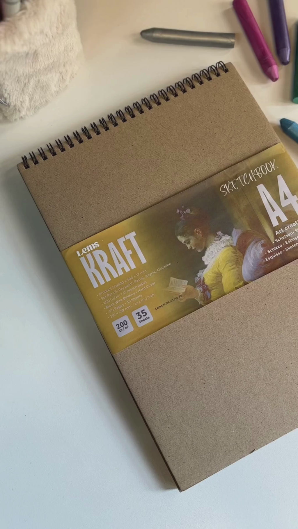 Kraft A4 200gr Eskiz Defteri Sketchbook